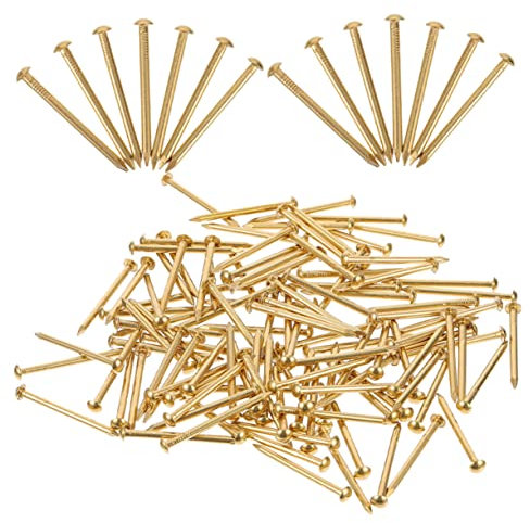 COSMEVIVI 2030 Pièces Clou De Cuivre Clou De Toiture Clous Fiables Accessoires De Terrasse Clou D'or Clous De Souche D'arbre Clous De Bateau Support Pour Mur Dur Ongles Décoratifs Golden