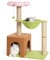 Pawfessor Flower Cat Tree 34 Inches Scratching Post Small Cat Tower for Large Cats, with 15.7”Large Hammock, Removable Top Bed and Wide Condo for Indoor Cats-Pink