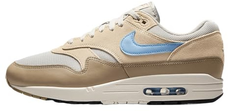 Nike Men's Air Max 1 Shoes, Light Bone/Sanddrift/Khaki/Psychic Blue, 8.5 UK