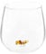 HOMLA CAMPO Glas mit Biene, 0,4 l, Transparent, Einzigartiges Design, Hochwertig