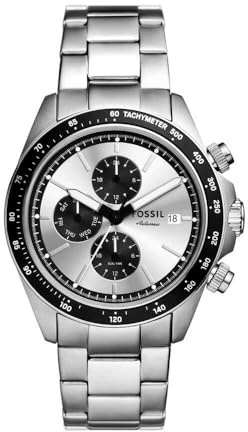 Fossil Autocross Orologio Uomo, Movimento Multifunzione al Quarzo con cinturino in acciaio inossidabile o pelle