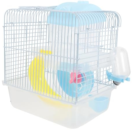 ibasenice Hamsterkäfig Großer Kunststoff Draht Käfig Mit Verschließbarem Haustierhaus Für Hamster Zwerghamster Kleintiere Spiel Und Schlafbereich