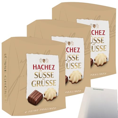 usy Bundle für Hachez Schokolade Süße Grüße 3er Pack (3x40g Packung) + usy Block
