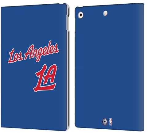 Head Case Designs Offizielle NBA Retro-Design Los Angeles Clippers Logo Leder-Wallet-Hülle Kompatibel mit Apple iPad 10.2 2019/2020/2021