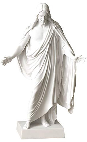 Deseret Book Company Belosol Christus Statue 30,5 cm Jesus Christus Zuchtperlen Weiß Marmor