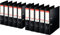 Esselte Plastik-Ordner Standard, DIN A4, 75 mm, auswechselbares Rückenschild (10er Pack, schwarz)