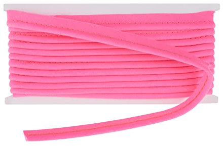 Rico Design Paspelband Schrägband 1.0 cm x 3.0 m Ganzjährig Waschbar 40°C 100% Baumwolle Neon-Pink
