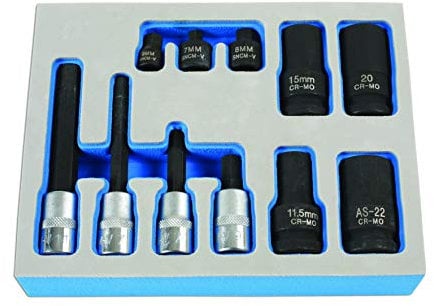 Laser 7064 Brake Caliper Socket & Bit Set 11pc - for German Vehicles