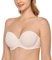 DELIMIRA Femme Soutien Gorge sans Bretelles Grande Taille avec Armature Bretelle Multiple Rose Blanc 95F
