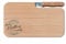 LOOXIS Personalisiertes Frühstücksbrettchen mit Messer, Wunsch-Name graviert – Geschenk-Idee Geburtstag, Vatertag, Muttertag, Frauen und Männer – Erlen-Holz, Vesperbrett, 26x15cm, Motiv 1