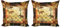 ABAKUHAUS Afrikanisch Dekokissen Kissenbezug 2er Pack, Grunge Elefanten Roses, Modern Accent Doppelseitiger Digitaldruck, 50x50, Blasse Taupe