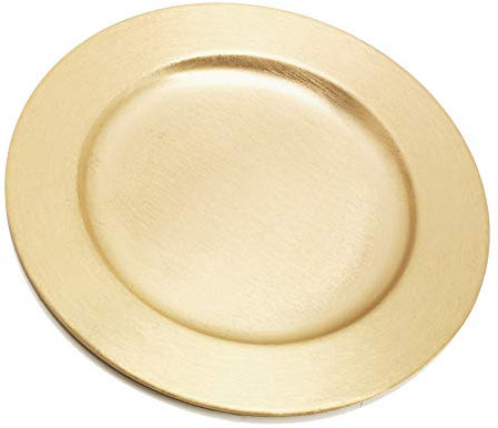 NKlaus Kerzenteller Ø 14cm Aluminium Gold Dekorationteller rund Stärke 0,5cm Kommunion Kerzenuntersetzer Stumpenkerzen Windlichter 2821