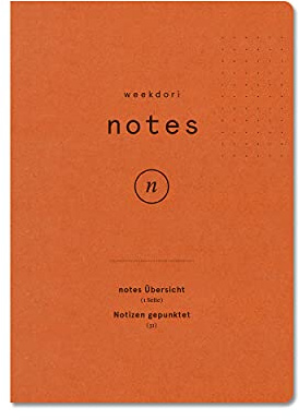weekview Notizheft A6 – weekdori dotted – inkl. Index (31 S.)