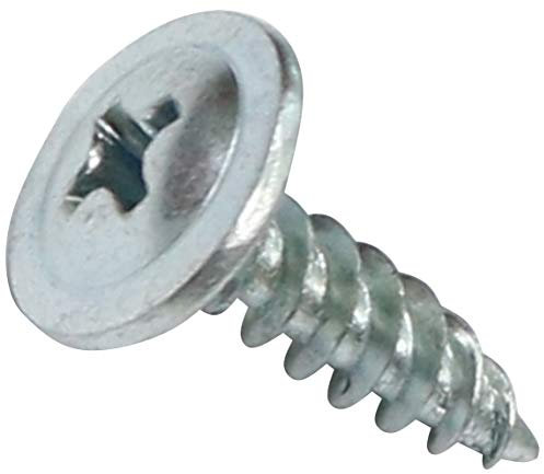 AERZETIX - C44680 - Satz von 100 Blechschrauben selbstschneidenden Ø4.2x16mm mit große linsenkopf - mit PH kreuzschlitz - holzkonstruktion metallisch dachrinnen - aus verzinktem stahl - farbe silber