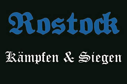 U24 Aufkleber Rostock Kämpfen & Siegen Flagge Fahne 8 x 5 cm Autoaufkleber Sticker