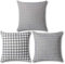 Artscope 3er Set Hahnentrittmuster Kissenbezugen, Klassischer Grau-Weiß-Gitter Kissenhüllen Kissen Fall für Sofa Auto Schlafzimmer 45x45cm