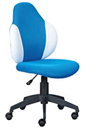 Inter Link - Schreibtischstuhl - Kinder Bürostuhl - Kinderdrehstuhl - Bezug Mesh - Blau und Weiss - Jessi