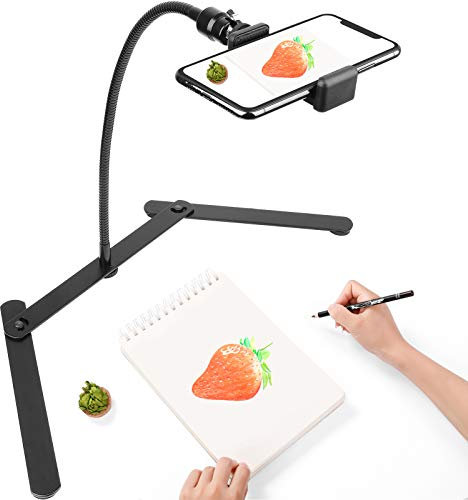 Soporte para Proyector De Fotocopia Pico, Chromlives Overhead Trípode De Vídeo para Teléfono, Soporte Ajustable De Sobremesa para Teléfono, Soporte De Trípode De Cuello De Cisne Mini