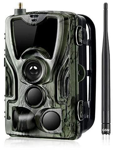 scosao Wildkamera mit Bewegungsmelder Nachtsicht Handyübertragung 16MP 1080P Wildtierkamera Fotofalle Wasserdicht wild Tier überwachungskamera 120° 0,2s Trigger Jagdkamera Tierbeobachtungskamera