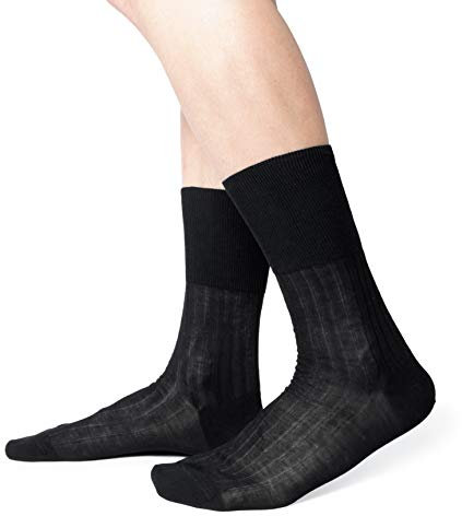 Ciocca Calze Uomo corte sanitarie in 100% Cotone Filo di Scozia, senza elastico - per diabetici - 3/6 paia - Made in Italy - Tre taglie [349/1_020_105_6]