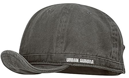 CLAPE Basecap Flach Verstellbar Cotton Baseball Cap Snapback Caps Streetwear Dad Hat Outdoor Sport Kappe Schildkappen Herren Kurz Grey DY06