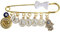 Baby Stecknadel mit Namen Anstecknadel Brosche personalisierte Baby Geschenk Mädchen Junge Glücksbringer Kinderwagen PIN (Allah, Blaue Auge & Hand)