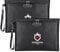 Tamfile Fireproof Document Bags Two Piece Set, Portable Fireproof File Bags with Lock for Passport, Bank Cards, Keys and Valuables, Fireproof Money Wallet Cash Pouch, Fireproof Bag Set, Black 2 pack