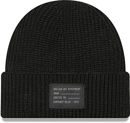 New Era Strick Wintermütze Short Cuff Beanie - Patch schwarz