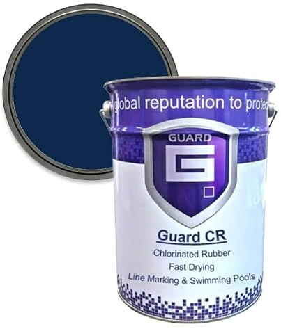Guard CR - Chlorinated Rubber Line Marking and Swimming Pool Paint Fish Pond - 5 Litres Multiple Colours (Blue)