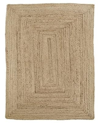 Madam Stoltz Großer geflochtener Jute-Teppich