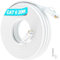 Soibke Ethernet Cable 20m Cat 6, White Flat LAN Cable Extra Long 20 Meter, High Speed Internet Cable Gigabit 1000Mbps Wifi Cables, RJ45 Patch Cables Slim Network Cable for Router (20 Clips)