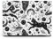 Berkin Arts Compatible avec MacBook Pro 16 Pouces 2024 2023 2021 M4 M3 M2 M1 Pro Max A3186 A3403 A2991 A2780 A2485 avec Couvercle de Clavier & d'écran Art Spatial Abstrait Boho Chat Mignon Vintage