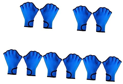 INOOMP Handschuhe 5 Paare Schwimmhandschuhe Schwimmflossen Aus Nylon Wasserpaddel-Handschuhe Wasserhandschuhe Für Wasser wasserdichte Flossen Fitness Zubehör Erwachsener Gummi-neopren