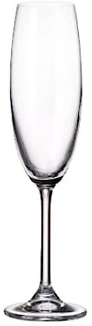 Set de Copas Bohemia Crystal Clara 220 ml Champagne 6 Unidades