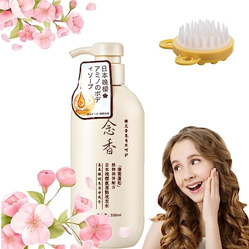 Yagerod Sakura Japanese Shampoo,Sakura Japanese Shampoo for Hair Loss,Sakura No. 1 Japanese Shampoo and Conditioner, Lifusha Sakura Shampoo Japan Set Thick and Smooth Hair, for All Hair Type (Shampoo)