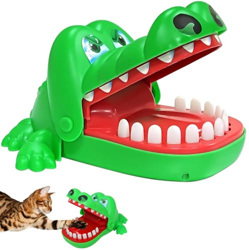 OPEIXSAYKOC Krokodil beim Zahnarzt, Krokodil Spielzeug Set, Geschicklichkeitsspiel, Krokodil Spiel Zähne für Kinder, Croco doc Spiel, Spaß Krokodil Mund Finger beißen Spiel, für Jungen und Mädchen