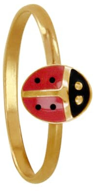 LES POULETTES BIJOUX - Vergoldet Kinder Ring Marienkäfer - taille 46 (14.6)