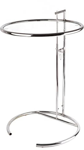 Mesa de Centro Elevable, Mesa Auxiliar de Cristal Transparente Estilo Vintage, Mesa de Centro Redonda Apilable para Espacios Pequeños/Salón/Dormitorio/Navidad/Año Nuevo