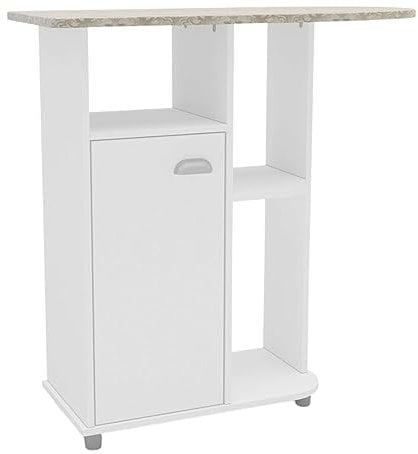 Miroytengo Mueble Auxiliar De Planchado Color Blanco 91x91 cm