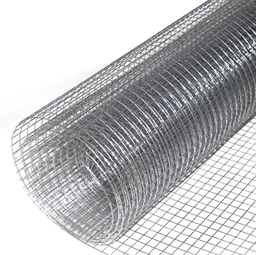 Volierendraht feuerverzinkt Drahtgitter Drahtgeflecht Zaun Maschendrahtzaun Kaninchenzaun Hasendraht Höhe 100 cm/Länge 25 m/Maschenweite 12,7x12,7 mm -> SCHNELLER VERSAND AUS DEUTSCHLAND