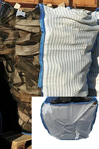 Holzbag Holz Big Bag mit Sternboden * speziell für Brennholz * Holzbag, Brennholzsack * 100x100x140cm * Holz trocknen + transportieren