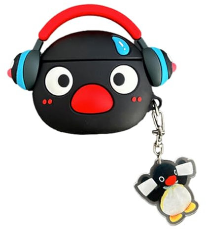 eglixu Custodia per AirPods di terza generazione, design con simpatico motivo a cartoni animati per AirPods 3, divertente custodia per auricolari Kawaii in morbido silicone con portachiavi, per
