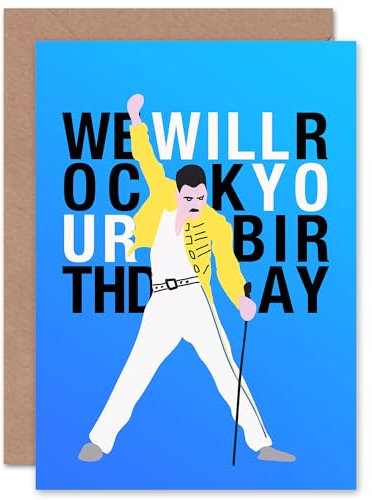 Artery8 Wir Werden Deinen Tag Rocken, Queen Blue Freddie Geburtstagskarte