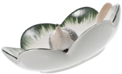 IMIKEYA Ceramic Snack Tray Decorative Candy Holder for Home Decor Unique Food Display for Living Room Bedroom Office Housewarming and Festivals