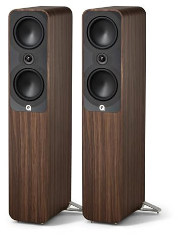 Q Acoustics 5050 Standlautsprecher Santos Palisander (Einzel-Lautsprecher bestellen zwei Einheiten) - 2,5 cm Hochtöner - Stereoanlage für Home Entertainment Center, Surround Sound TV/Plattenspieler