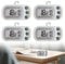 SPORWAY 4Pcs Termometro Frigorifero: Termometro Frigo, Termometro Freezer,Termometri Digitali con Gancio e Magnetico, Display LCD