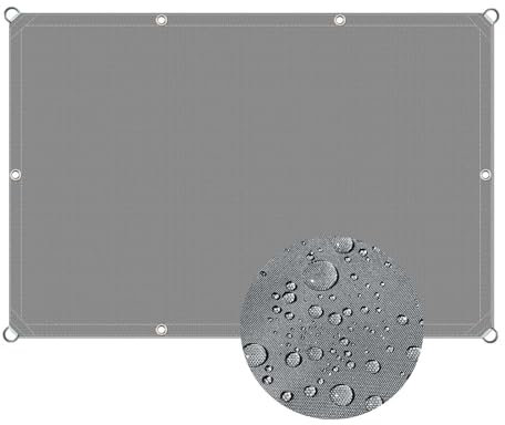 Tenda da Sole per Esterni Rettangolare 4x8m, Telo Ombreggiante Ombra Protezione UV 95% vela ombreggiante Facile da Montare per Serra/Balcone/Cortile/Tetto - Grigio