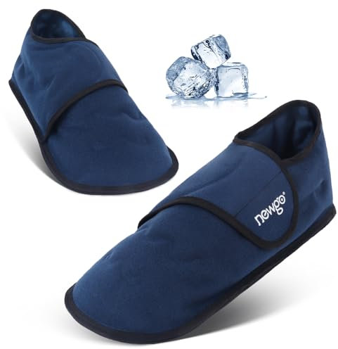 NEWGO 1 paio di scarpe refrigeranti per chemioterapia, design della suola antiscivolo, completamente avvolgente, calze refrigeranti per terapia termica e fredda, calze per ghiaccio, reumatismi, gotta,