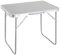 LOLAhome Mesa Plegable Camping de Playa, 60x40x50 cm, Acero y MDF, Gris, Pequeña, Ligera, Antivuelco, Ocupa Poco Espacio