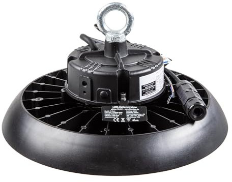 illumitec 4 Stk. LED Hallenstrahler 200W mit Philip Netzteil dimmbar, 185 lm/w, 5000K, blendarm, 90°, UFO High Bay, Hallenleuchte Industrielampe Hallentiefstrahler Hallenbeleuchtung, 5-Jahre Garantie